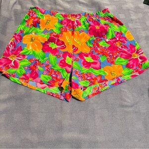 Vintage Victoria’s Secret Gold Label Floral Pajamas Shorts Sz Large High Waist